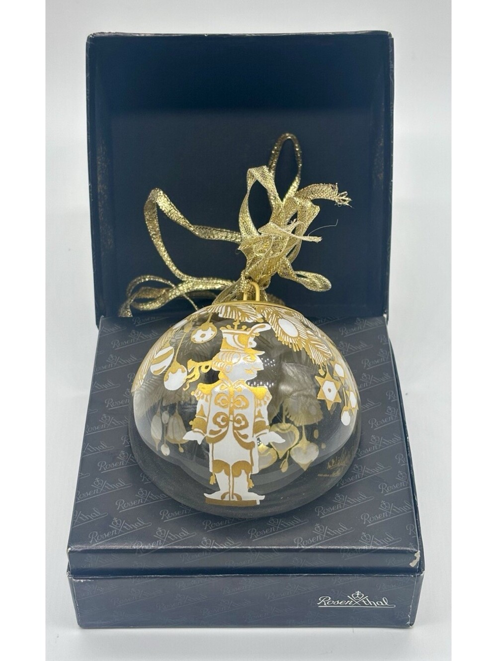 Rosenthal Icarus Bjorn Wiinblad Nutcracker Glass Christmas Ornament Boxed 3” VTG